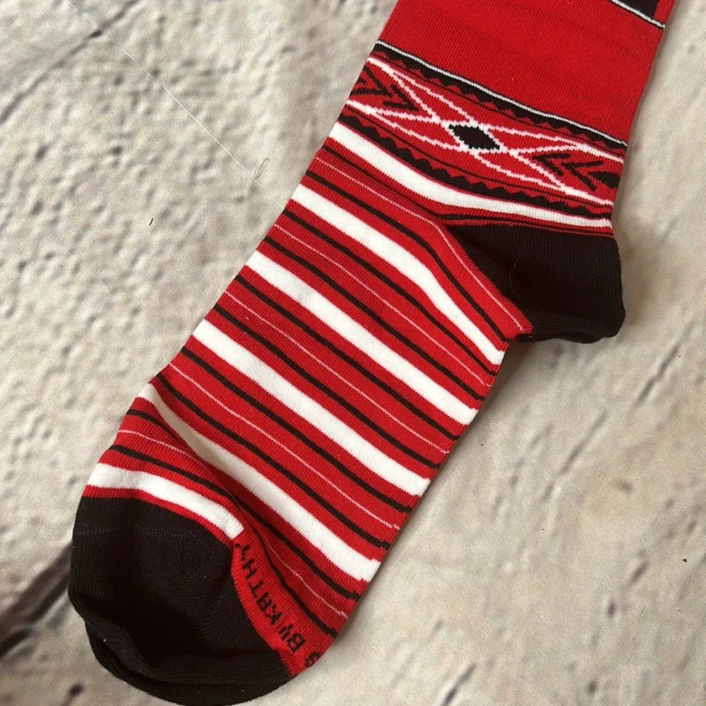 Primitives By Kathy LOL Red Black Secret Santa Christmas Socks Brand New W/Tags